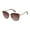 Brown & Gold, variant on Women's NN351 Metal UV400 Protective Cat Eye Fashion Sunglasses, 56mm