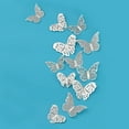 thumbnail image 1 of Silver Butterfly Decorations Stickers 3D Butterflies Wall Decor DIY Home Decorations Removable Wall Decals Murals for Home Living Room Babys Kids Bedroom Showcase Nursery Art Decor (36PCS), 1 of 7