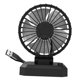 thumbnail image 3 of Ventilador de escritorio de viento fuerte de rotación de ventilador de circulación de aire de refrigeración de coche automotriz 360  degree Cabeza única 5V Zulema Mini ventilador de coche, 3 of 8