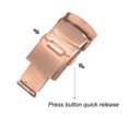 thumbnail image 2 of Folding Push Button Watch Deployment Clasp Buckle for 18mm Metal Watch Bands, Gold Pink, 2 of 5