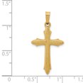 thumbnail image 2 of 14K Yellow Gold Textured and Polished Passion Cross Pendant, 2 of 2