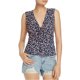 thumbnail image 1 of Camiseta sin mangas con estampado de animales Aqua para mujer, azul, extra pequeña, 1 of 1