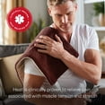 thumbnail image 4 of Sunbeam XL Back, Neck, and Shoulder Heat Therapy, 12 x 24 with Auto Shut Off, 6 Settings, Machine-Washable, Comfortable Microplush Fabric - Burgundy, 4 of 6