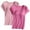 Pink, variant on GigrtiJin Womens Plus Size 2 Pack Pajama Tops Solid Color Short Sleeve Crew Neck Sleeping Shirt with Chest Pad