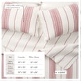 thumbnail image 6 of Striped Quilt Set - Lightweight, Soft, All-Season - 2-Piece Reversible Farmhouse Bedding Set (Twin / Twin XL, Cream / Red), 6 of 6