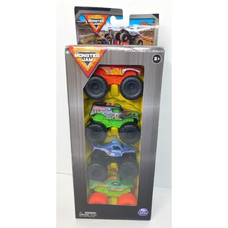 Monster Jam 4-Pack 1:72 Scale Monster Truck Set