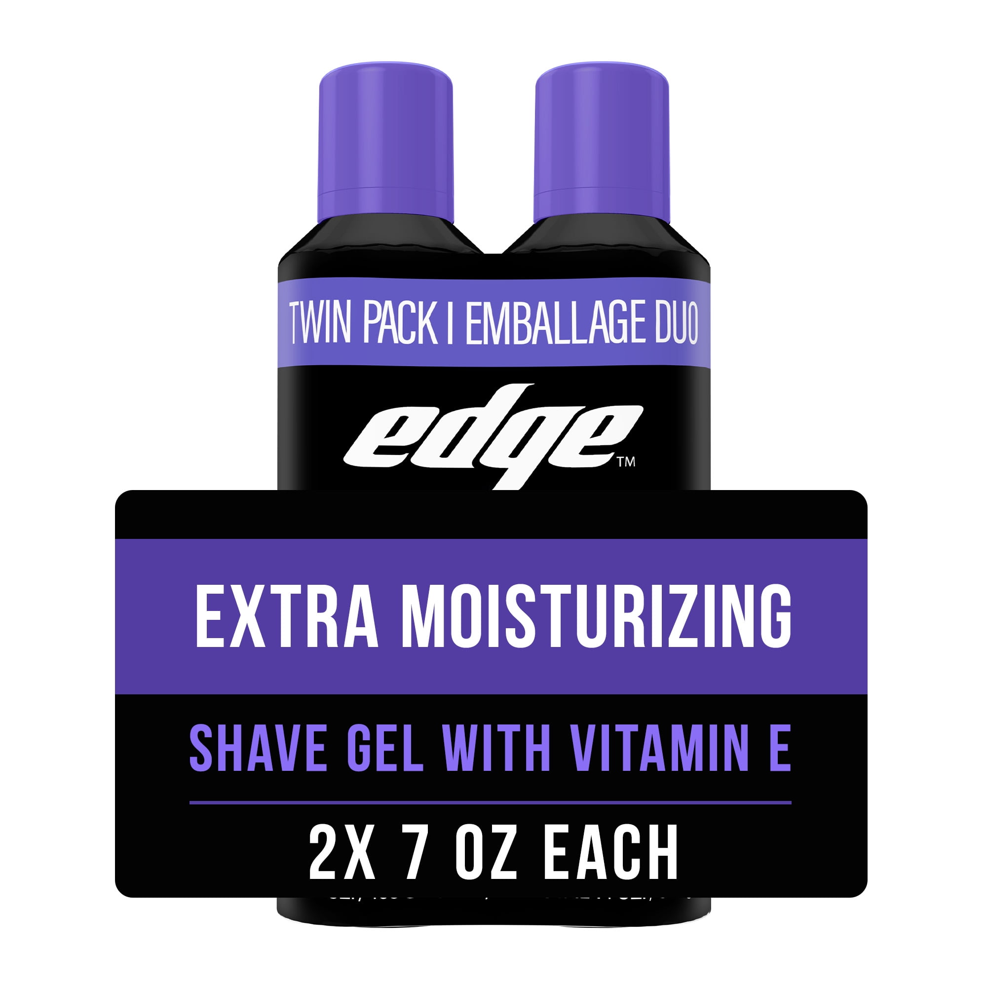 EDGE, Men's Shave Gel, 14 oz Twin Pack, Extra Moisturizing