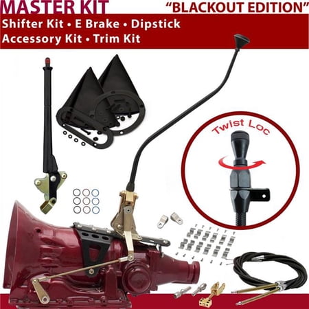 American Shifter TH400 Shifter Kit 23 in. Swan E Brake Cable Clamp Clevis Trim Kit Dipstick for D2CED