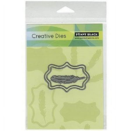 Penny Black Feather and Frames Decorative Dies Multi-Colored