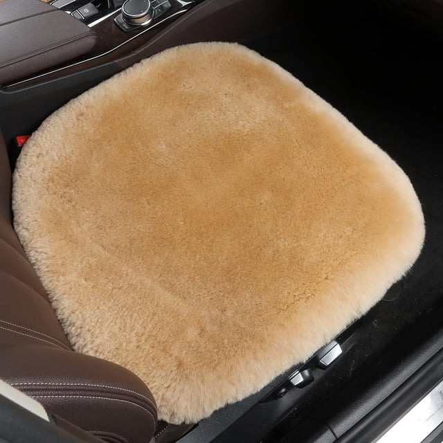 Funda de asiento de coche OGLAND Fluffy, piel de oveja genuina de Australia