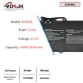 thumbnail image 6 of New ZO04XL 15.2V 64Wh Laptop Battery Replacement for HP ZBook Studio G3 G4 Mobile Workstation ZO04 ZO06 ZO06XL 808396-421 808450-001 808450-002 HSTNN-CS8C HSTNN-C88C HSTNN-LB6W HSTNN-KB6W 4210mAh, 6 of 8
