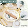 thumbnail image 5 of 6Pcs PVC Leaf Napkin Rings with Wood Beads Napkin Holder Adornment Restaurant Daily Accessiroes Dark Slate Gray 92x96x33mm Innner Diameter: 42.5mm, 5 of 9