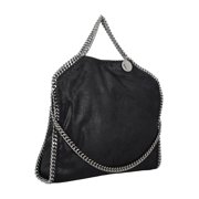 Stella Mccartney Women's Black Falabella 3 Chain Shoulder Bag Black