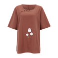 thumbnail image 2 of Vedolay Shein Tops For Women Women's Tops V Neck Short Sleeve Shirts Cute Summer Casual T-Shirts Loose Fit Blouses, XL, 2 of 4