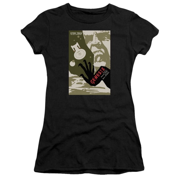 Star Trek Tng Season 7 Episode 19 Junior Women's Sheer T-Shirt Black