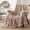 Milk Brown, variant on Love's cabin Faux Rabbit Fur Fleece Throw Blanket for Couch, Soft Plush Fuzzy Double-Sided Bubble Fluffy Blanket, 50" x 60", Beige