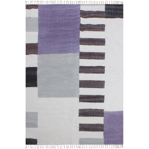 Casavani Outdoor Garden Rug Bohemian Durrie, Blue 11x11 ft