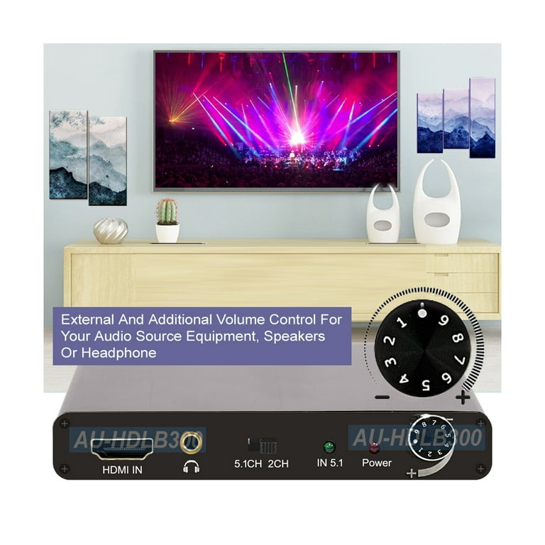 4K HDMI Multi-Channel AC3 DTS Audio To Analog Surround Sound Converter