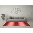 thumbnail image 3 of Ahgly Company Machine Washable Indoor Square Abstract Red Modern Area Rugs, 5' Square, 3 of 4