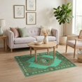 thumbnail image 3 of ODIKA 4'x6' Washable Area Rug Non-Slip, Chair-Friendly, Flatwoven Funky Hundred Bill Print With Decorative Border And Graphics for Home Office, Under Desk, 3 of 7