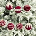 thumbnail image 6 of Fwttom Flocked Christmas Balls Set of 12 - Premium Xmas Tree Ball Ornaments Christmas Decorations Indoor for Christmas Holiday Party Decor, Red 2", 6 of 8