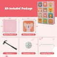 thumbnail image 3 of Yardi Yard 12 Cube Kids Wardrobe Closet with Hanging Section and Doors-Pink, Toy Storage for Kids, Boys, Girls, Nursery, 3 of 7