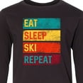thumbnail image 4 of Inktastic Skiing Eat Sleep Ski Repeat Long Sleeve Youth T-Shirt, 4 of 5