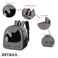 thumbnail image 2 of Mochila para perros y gatos, bolsa de salida transpirable para mascotas, bolsa frontal para llevar mascotas (gris claro), 2 of 7