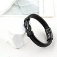 thumbnail image 7 of Eternally Connected Woven Leather Bracelet - Stainless Steel Accessories, Infinity Bracelet for Son/Father/Boyfriend, 7 of 7
