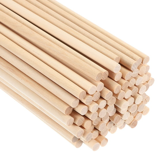1/5x15.75inch Wooden Dowel, 240 Pcs Dowel Rod Wood Dowels Wood Sticks Unfinished Round, 5mm x 400mm