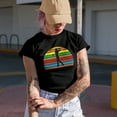 thumbnail image 2 of Distressed Shadow of a Swinging Male Golf Player, Golfing or Golfer Themed Merch Gift, Black T-Shirt, Small, 2 of 5