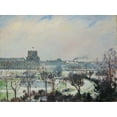 thumbnail image 2 of Pissarro, Camille 14x12 Black Ornate Wood Framed with Double Matting Museum Art Print Titled - Tuileries Garden, snow effect, 2 of 4