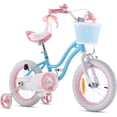 thumbnail image 1 of RoyalBaby Stargirl Vélo d'Extérieur pour Enfants 12 Pouces avec Roues Stabilisatrices, Bleu, 1 of 12
