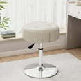 thumbnail image 3 of vhibuon ® Adjustable White Vanity Stool  Swivel Vanity Stool Chair for Makeup Room  Small Stool Chair for Vanity Bathroom  Round Ottoman, 3 of 7