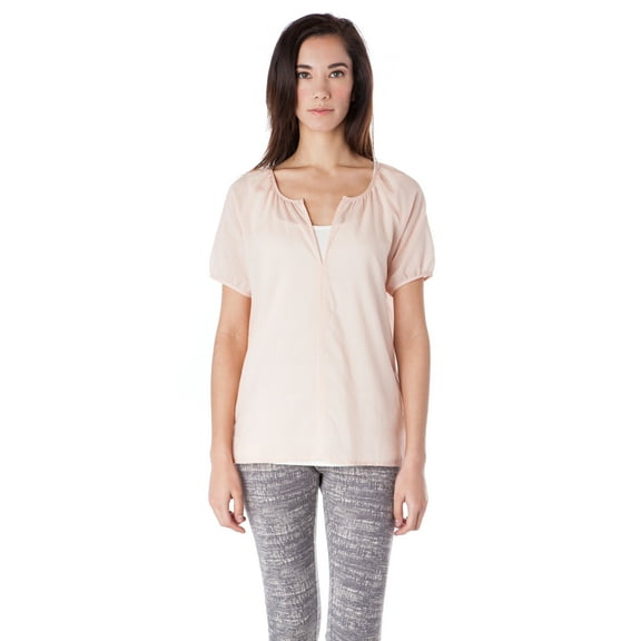 Short Sleeve Cotton Henley Top