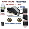 thumbnail image 3 of 600D Snowmobile Travel and Storage Cover Compatible for 2003-2003 Model Year Ski Doo Bombardier SUMMIT ADRENALINE 800HO RER Sleds. Slush and Mud Protection, 3 of 5