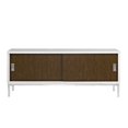 thumbnail image 3 of Pemberly Row Console de Télévision 60" avec Porte Coulissante en Noyer Blanc, 3 of 4