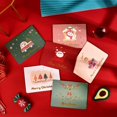 thumbnail image 3 of Tarjeta de felicitación de Navidad, 2 piezas, estampado, inglés, Nochebuena, Diy, mensaje postal Vintage, 3 of 4