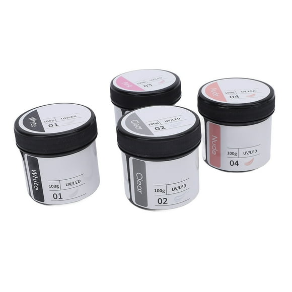 Solid Gel for Nails, Hand Carving 100g Large Capacity Clear Nude Pink White 3D Nail Gel for Nail Art Salon Home DIY