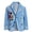 Blue #40, variant on DORKASM Mens Christmas Blazer Long Sleeve Ornament Print Jackets Lapel Holiday Gift Jacket Fall Winter Going Out Gingerbread Man Print Coats Gray M