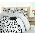 thumbnail image 5 of Ambesonne Tattoo Duvet Cover Sets, Leopard Big Cat Spots, 2-King, White and Black, 5 of 7
