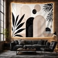 thumbnail image 6 of Overlapping Arches and Palm Leaves on White, Serene Minimalist for Modern Decor Enthusiasts, Geometric Wall Art, Housewarming Gift Tapestry Wall Hanging for Bedroom and Living Room, 6 of 7