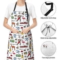 thumbnail image 4 of Kdxio Retro Style Apron with Pockets Adjustable Kitchen Aprons for Men Women Waterproof Aprons for Cooking,Drawing,Crafting, Baking Household Cleaning, 4 of 8