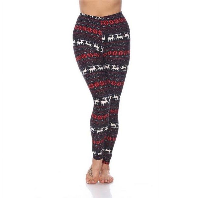 Leggings Imprimés pour Femmes , Noir & Rouge - Taille Unique