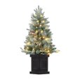 thumbnail image 1 of 3 ft pre-lit mini artificial christmas tree con 78 battery-operated LED lights, 1 of 6