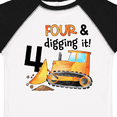 thumbnail image 4 of Inktastic Four and Digging It Bulldozer 4th Birthday Boys or Girls Toddler T-Shirt, 4 of 5
