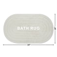 thumbnail image 5 of Beautiful Oval Cotton Bath Rug by Drew Barrymore, Off White, 20" x 34", 5 of 10