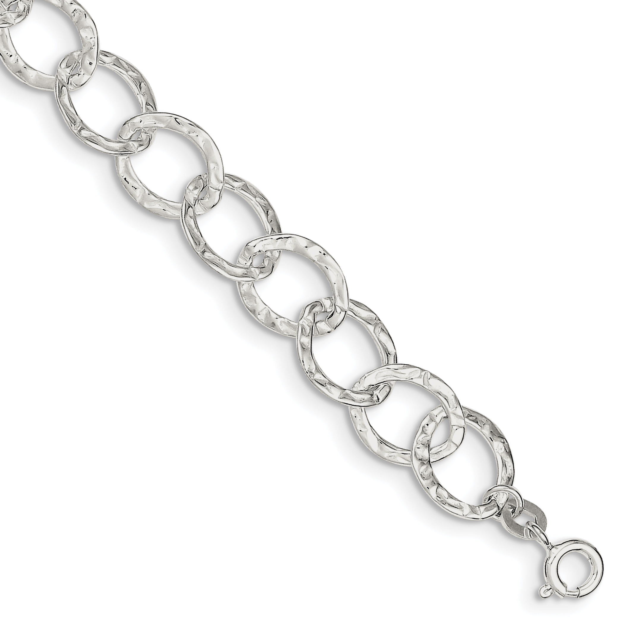 Sterling Silver High Polished Braided 7.5mm Herringbone Bracelet (7.5 inch)  - Walmart.com