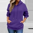 thumbnail image 4 of Mohiass Pullover Hoodies for Women Oversized Fall Trendy 2025 Hooded Sweatshirts Drawstring Fleece Lined Preppy Clothes Purple XL, 4 of 5