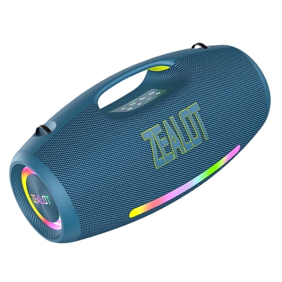 ZEALOT Outdoor Bluetooth Speaker 250W, IPX6 Waterproof Wireless Portable Speaker with Power Bank, Bluetooth 5.3, 30H Playtime for Camping, Beach, Pool Party, Hiking, Backyard, Blue